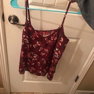 Hollister flower tank top